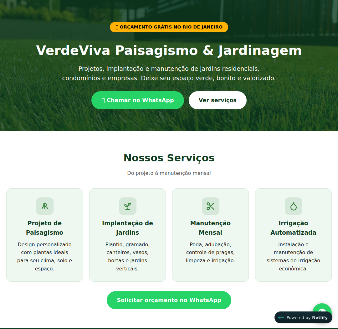 Site VerdeViva Paisagismo e Jardinagem